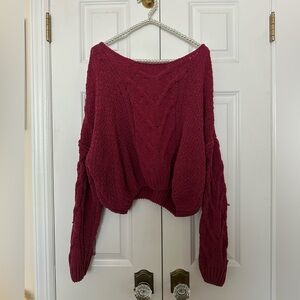Raspberry Pink Sweater - size large